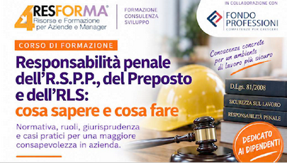 Resforma propone corso sicurezza lavoro
